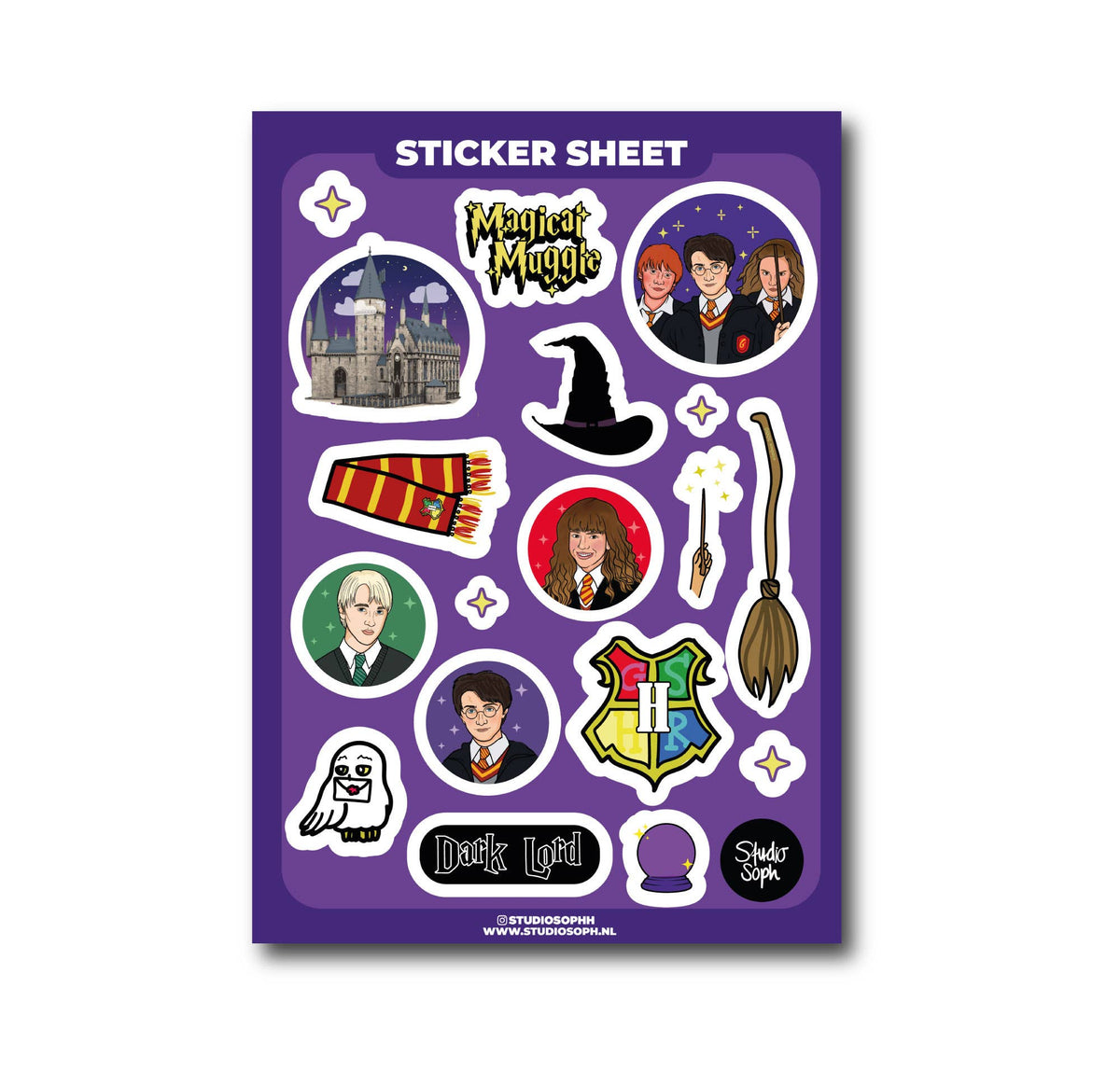 MAGICAL WIZARDS Harry Potter A5 Klistermærkeark, produktfoto 3