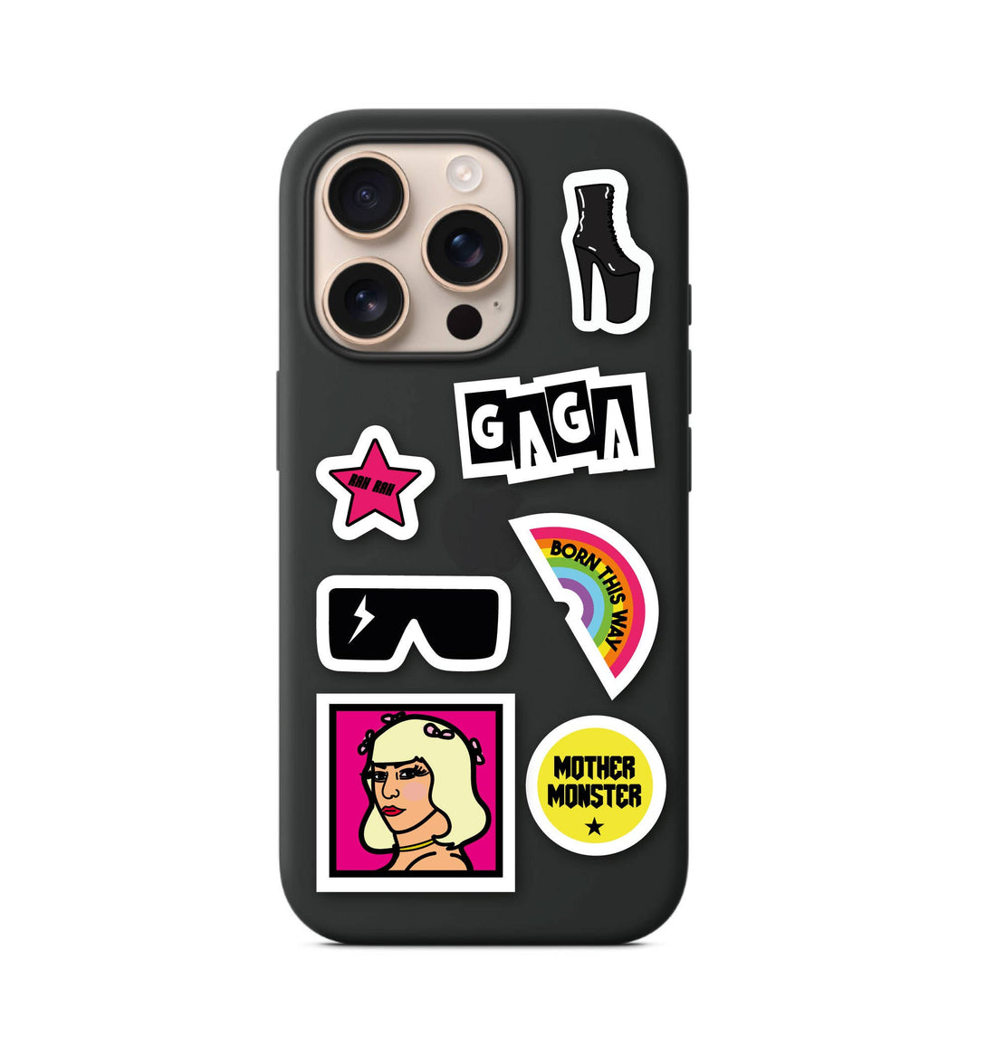 Lady Gaga Mother Monster klistermærkeark A5