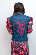 MORE WINE PLEASE Denim Jakke