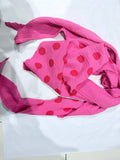 MØRKE PINK POLKA Tørklæde