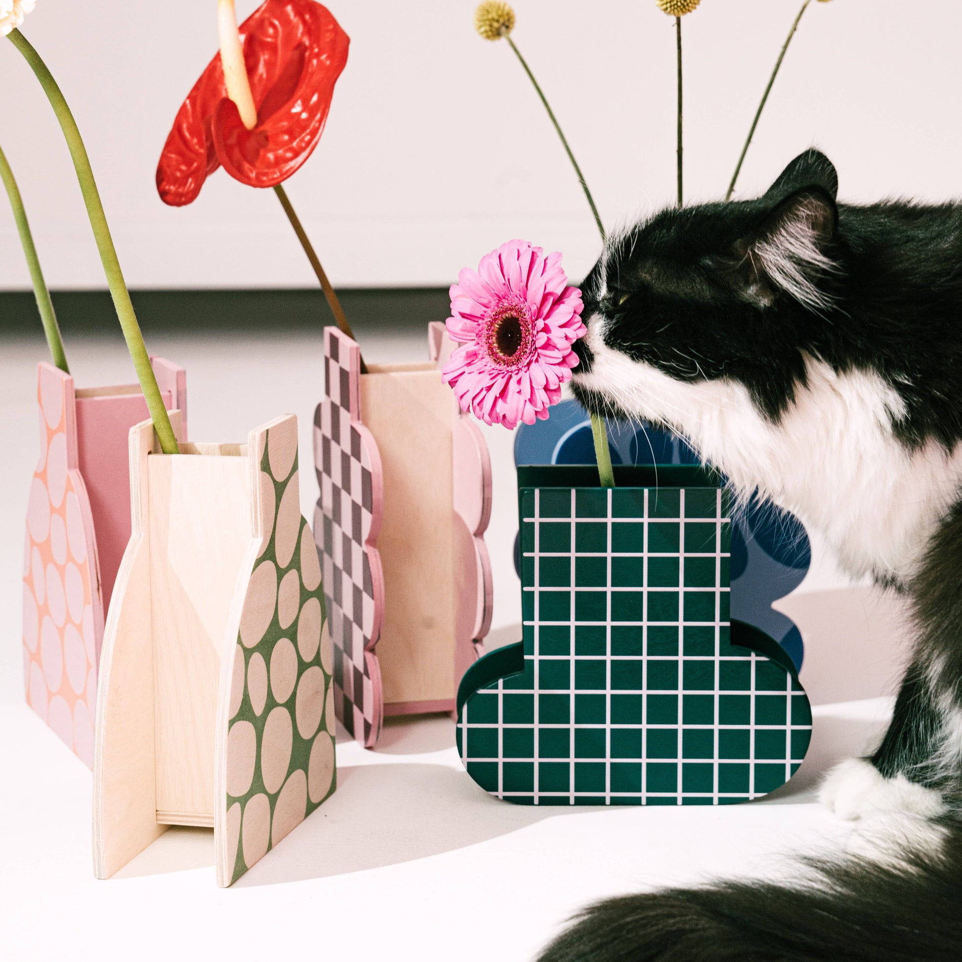 Moderne designvase grøn