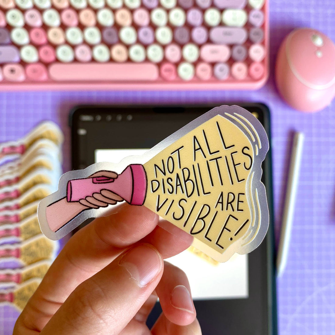 Not all disabilities are visible klistermærke