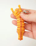 ORANGESTRIBET KAT Antistress Nøglering Fidget