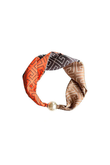 ORANGE & BEIGE Bandana Halskæde