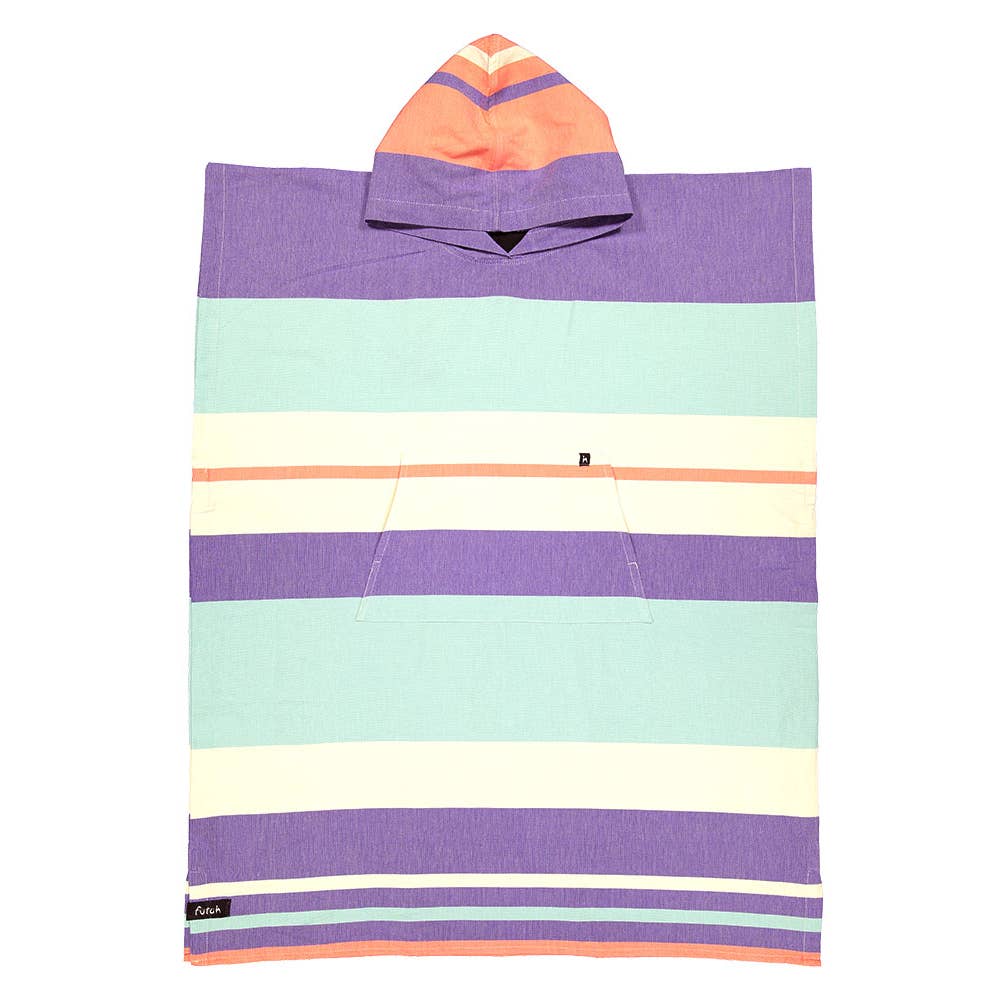 PAPUA LILLA & MINT STRIPET Badeponcho