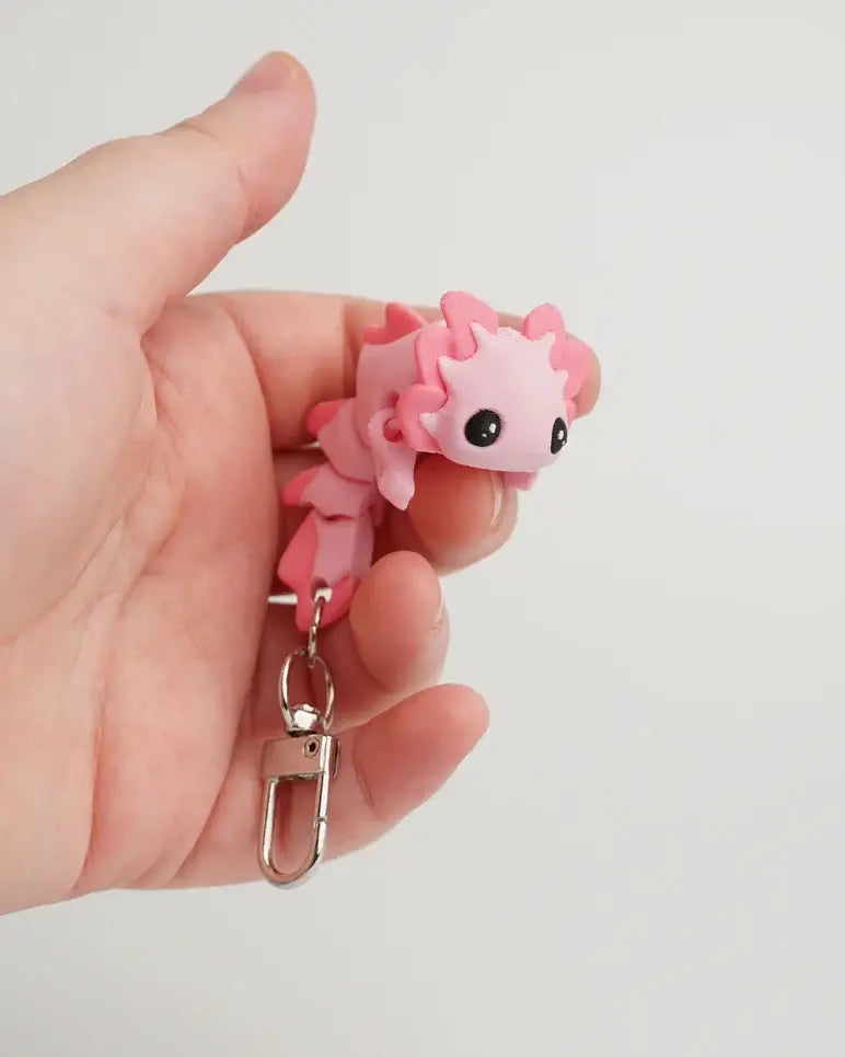 PINK AXOLOTL Antistress Nøglering fidget