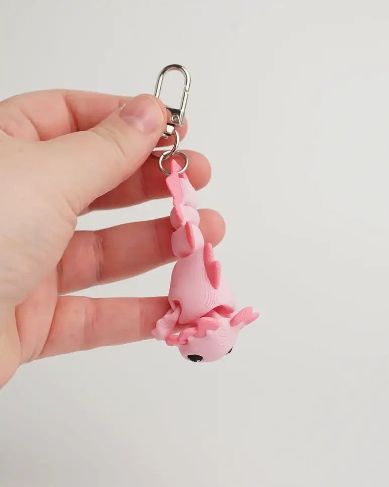 PINK AXOLOTL Antistress Nøglering fidget toy