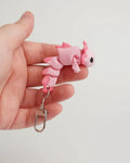 PINK AXOLOTL Antistress Nøglering fidget toy 3d