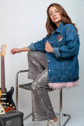 PINK ROCK & ROLL FEATHER Cowboyjakke