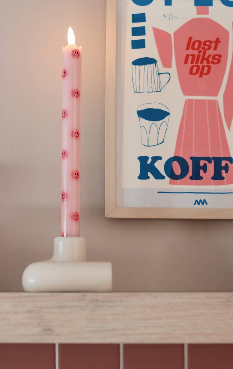 PINK SMILEY LED Vokslys