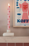 PINK SMILEY LED Vokslys som stearinlys