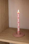 PINK SMILEY LED Vokslys stearinlys gave til hende