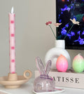 PINK SMILEY LED Vokslys stearinlys gave til veninde