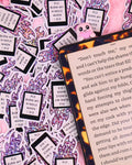 PLS BURN MY KINDLE WHEN I DIE Klistermærke Vandfast