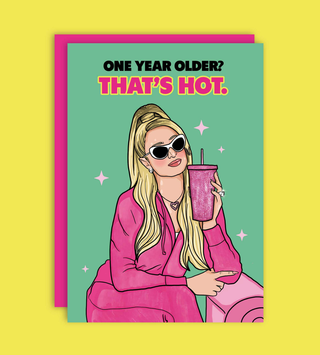 Paris Hilton inspireret birthday card