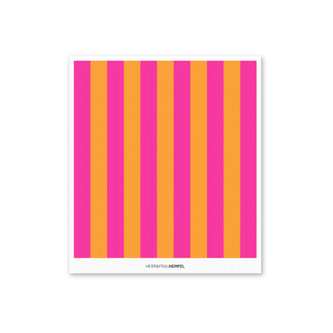 Pink & Orange Stribet Karklud