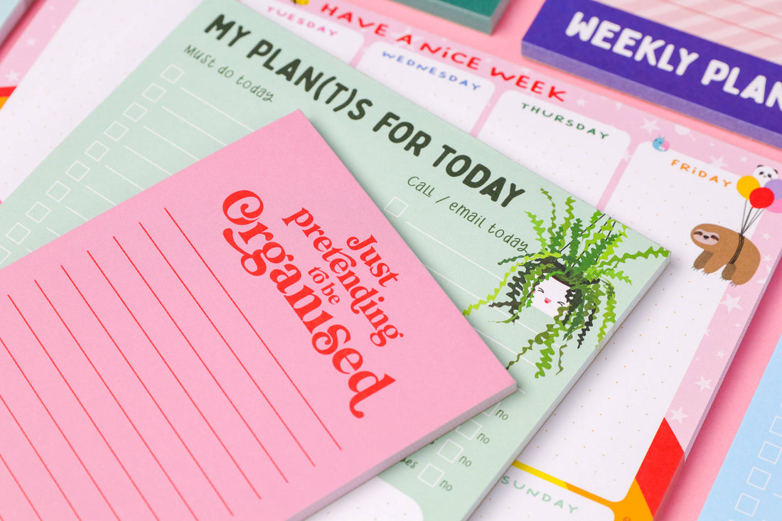 Just pretending to be organised notesblok