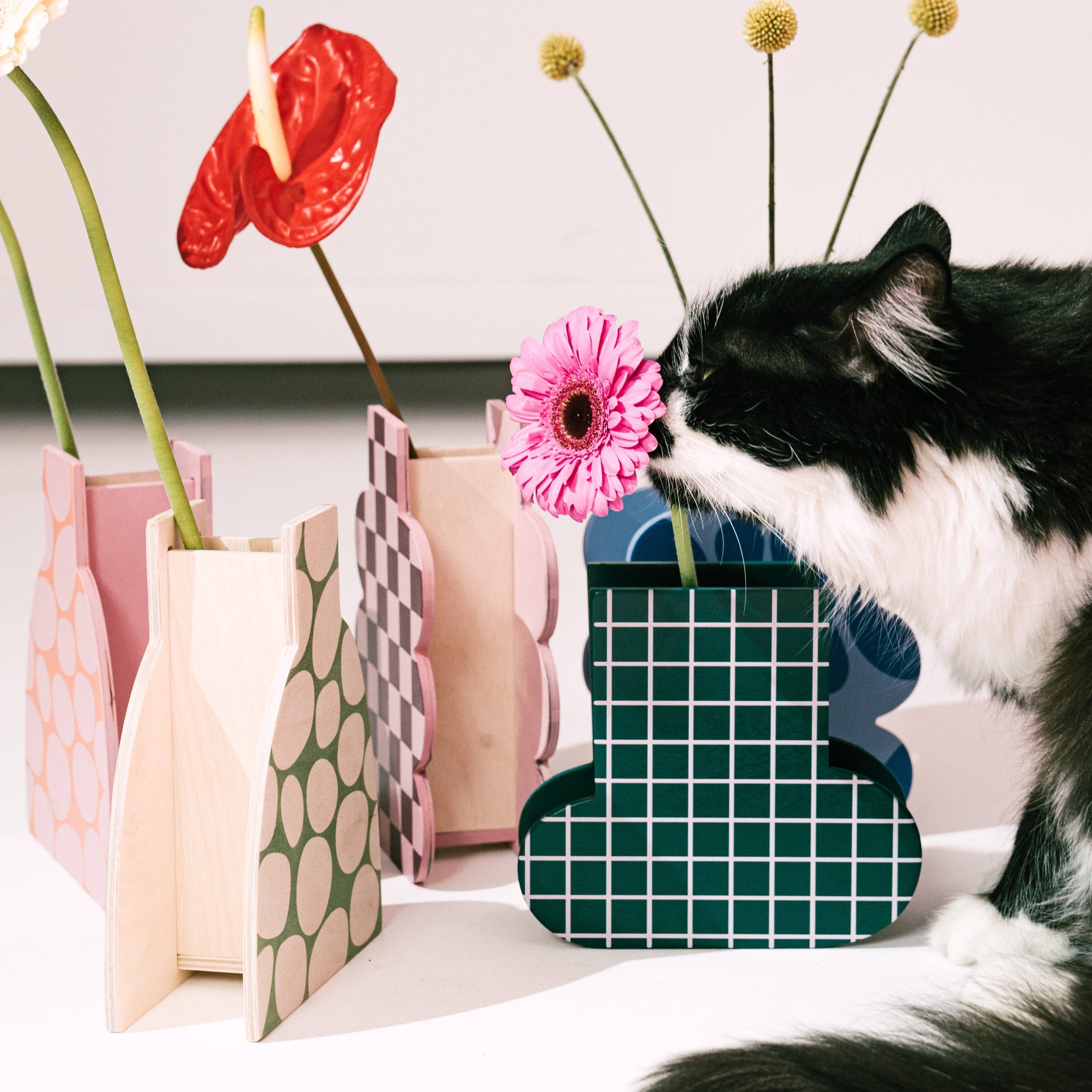 Retro Scandi trævaser til hjemmet