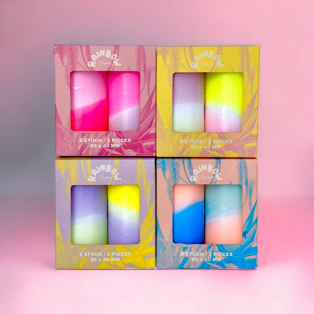 SCENIC gule og pink bloklys