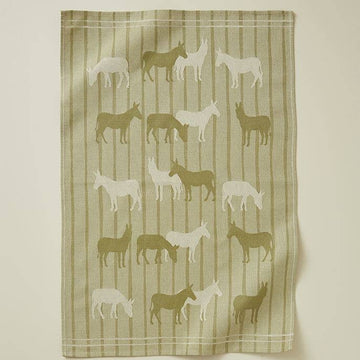 ÆSEL GRØNT STRIBET Viskestykke til landkøkkenet