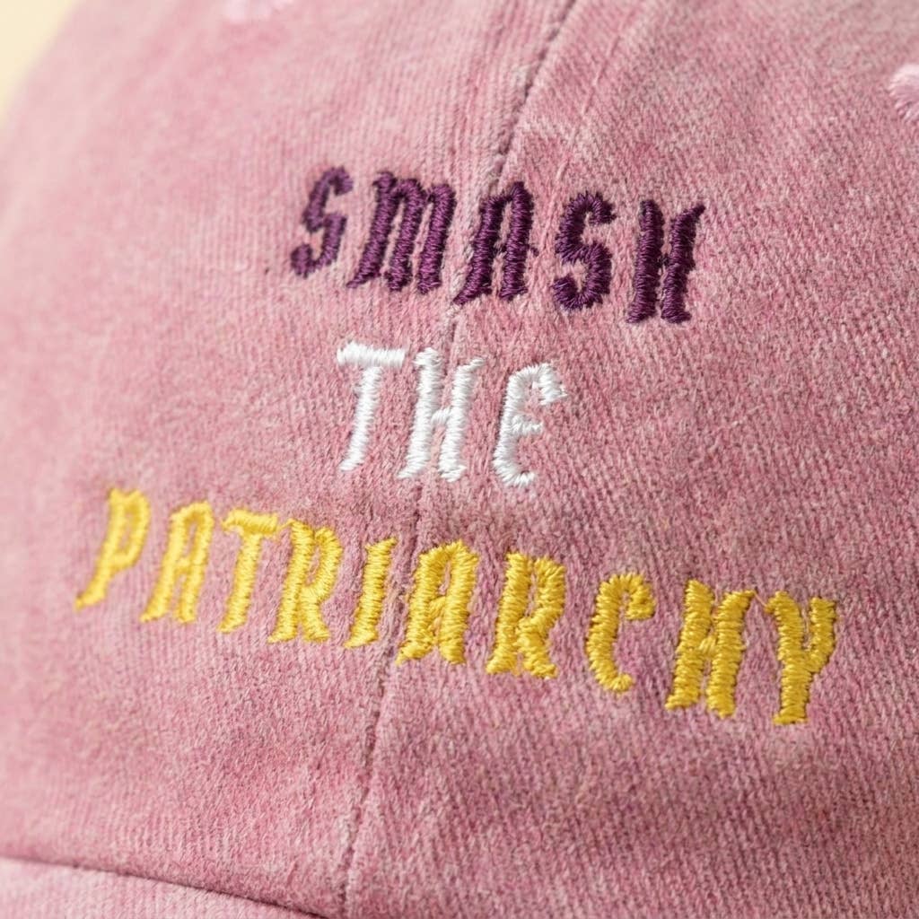 SMASH THE PATRIARCHY Pink Kasket broderet