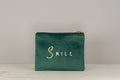 SMILE Makeuptaske i grønt velour