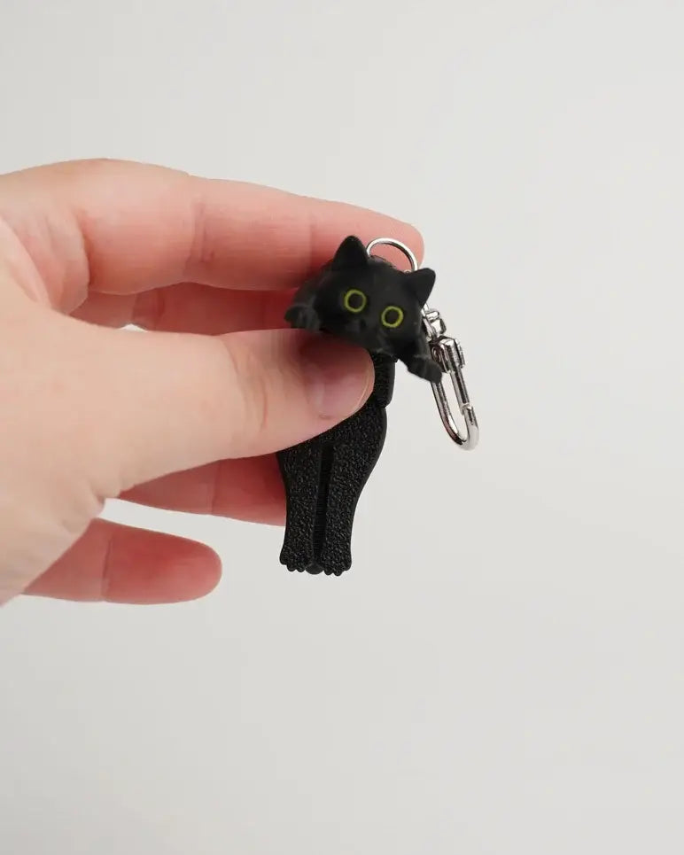 SORT KAT Antistress Nøglering
