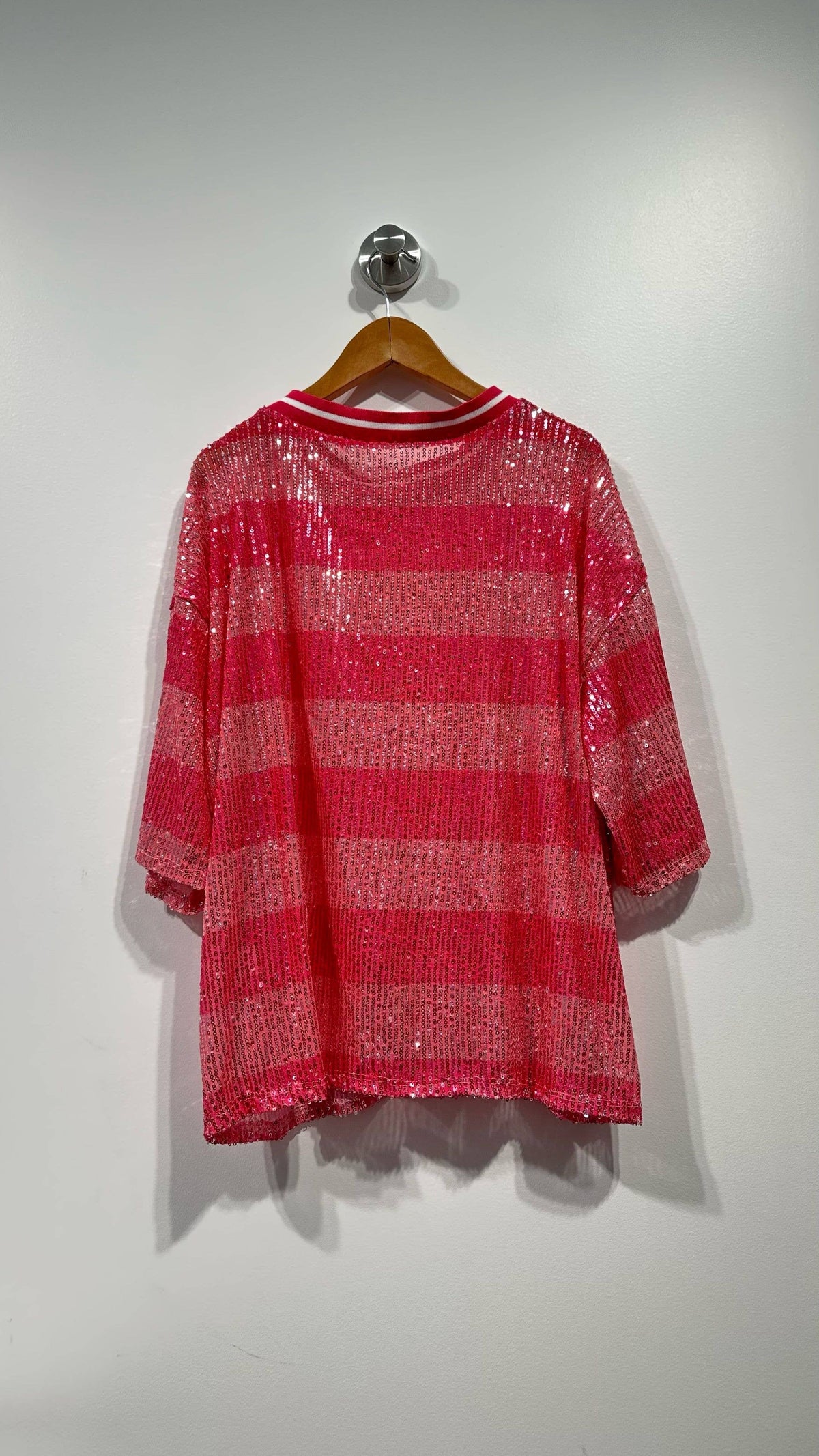 STRIPET PINK Paliet Top str 36 til 42