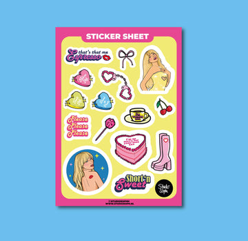 ESPRESSO Sabrina Carpenter A5 Klistermærkeark, A5-ark med farverige klistermærker