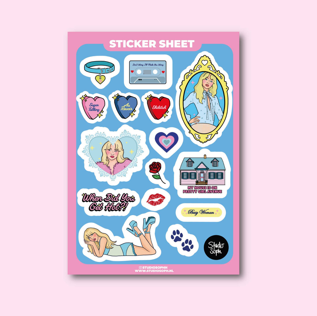 Sabrina Carpenter When Did You Get Hot klistermærkeark A5