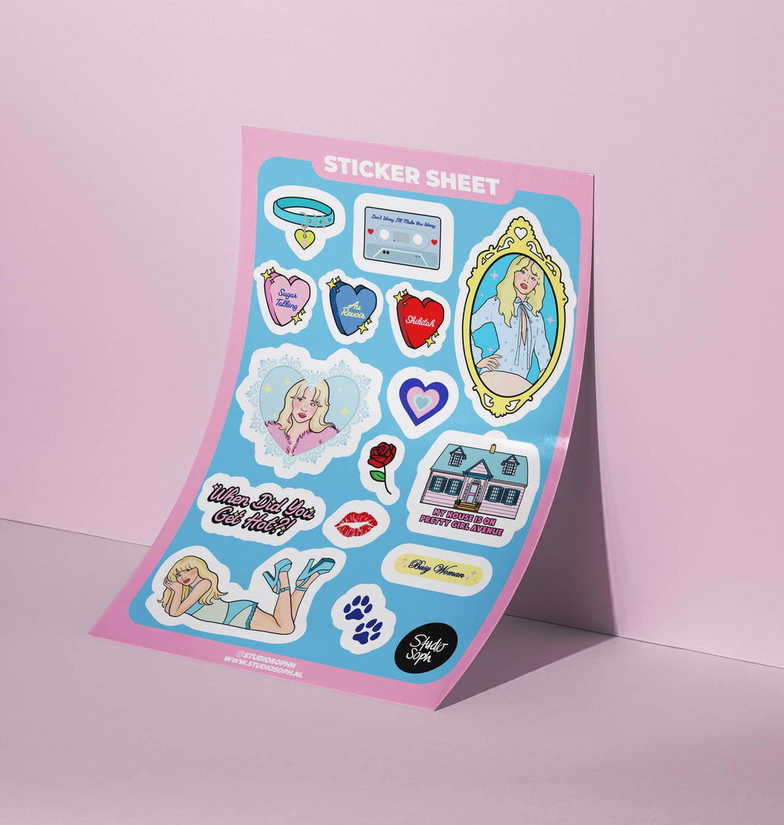 Sabrina Carpenter When Did You Get Hot klistermærkeark A5