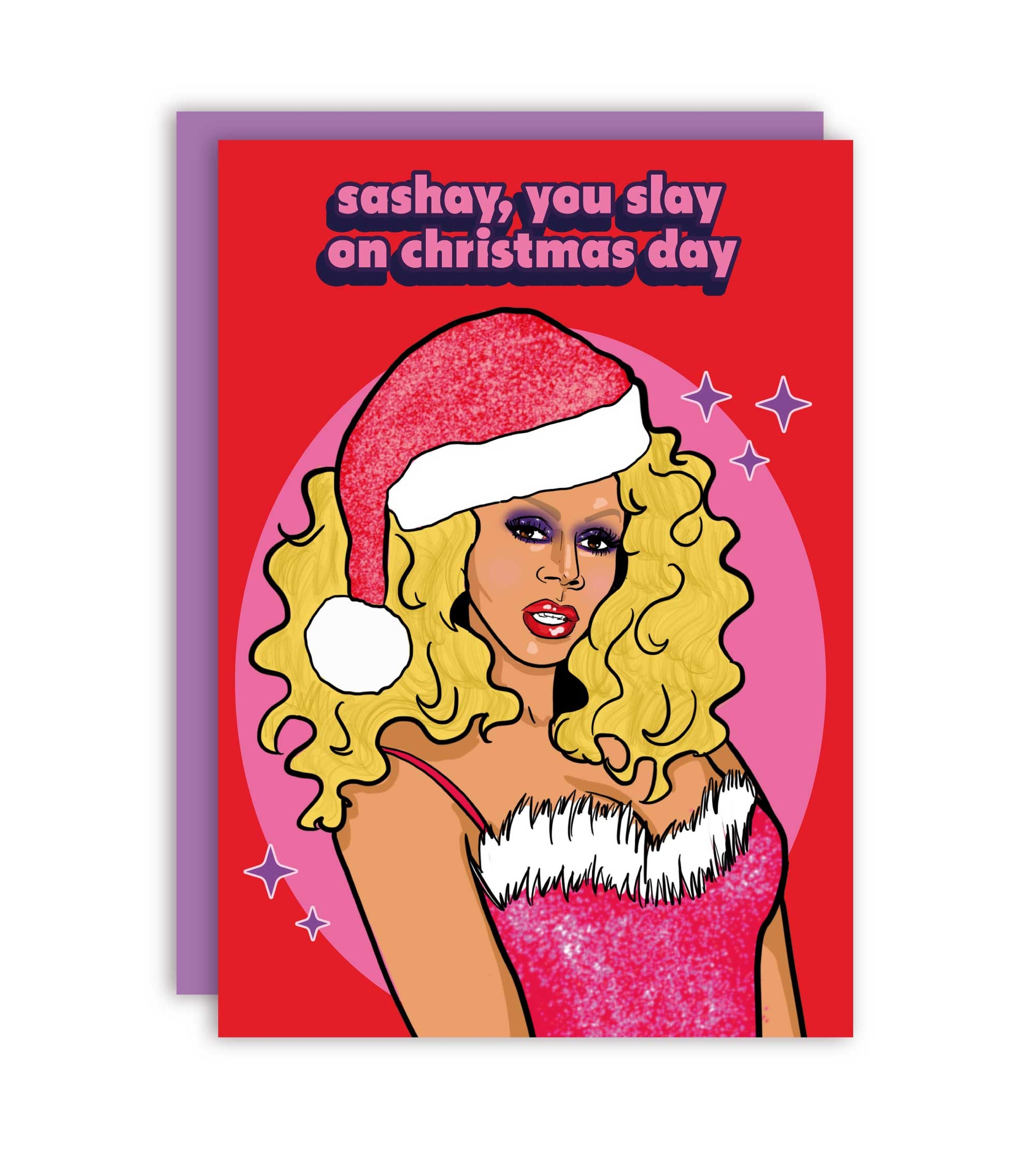 Sashay You Slay On Christmas Day Julekort
