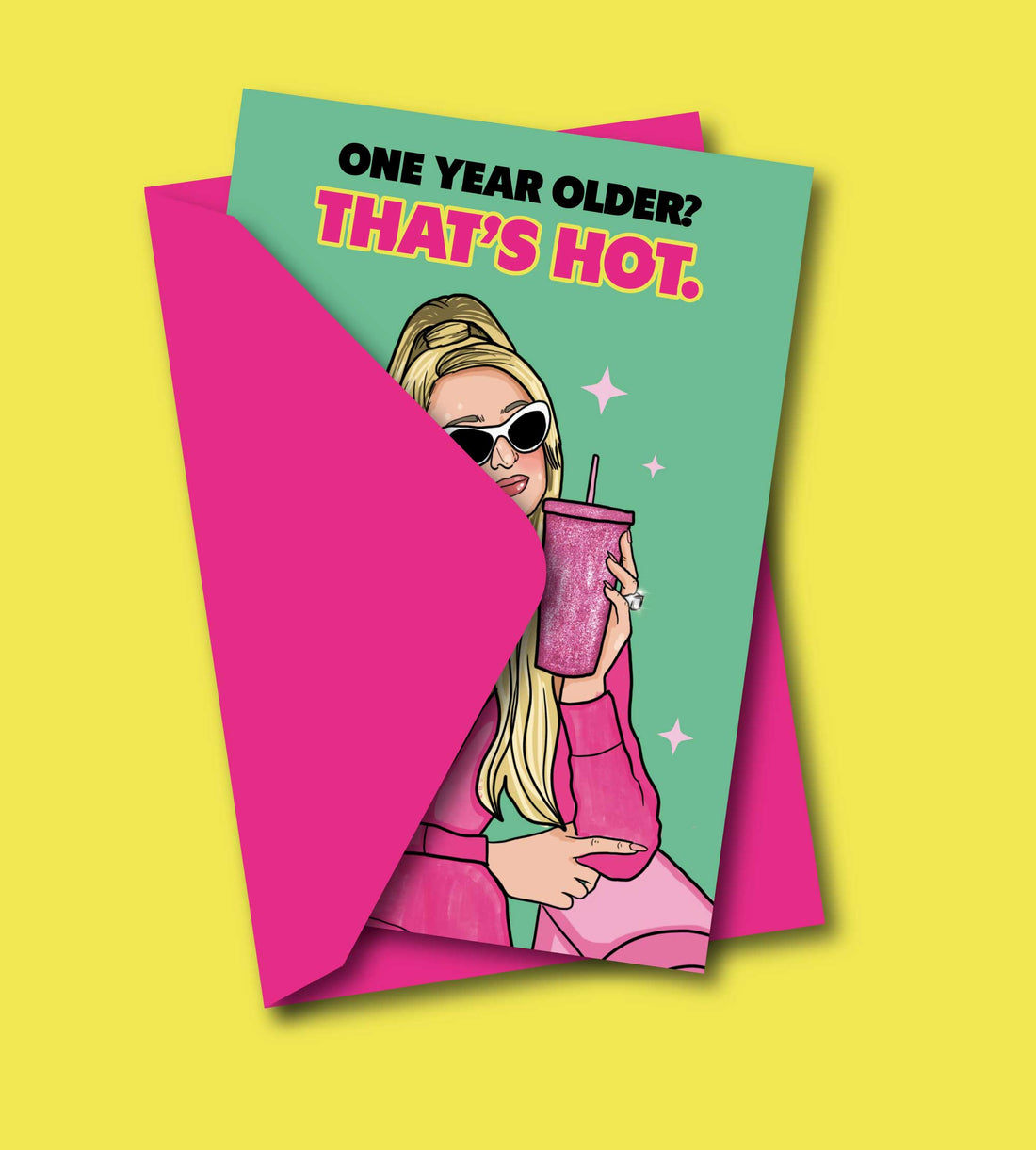 Paris Hilton inspireret birthday card