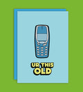 Sjovt retro fødselsdagskort med Nokia 3310