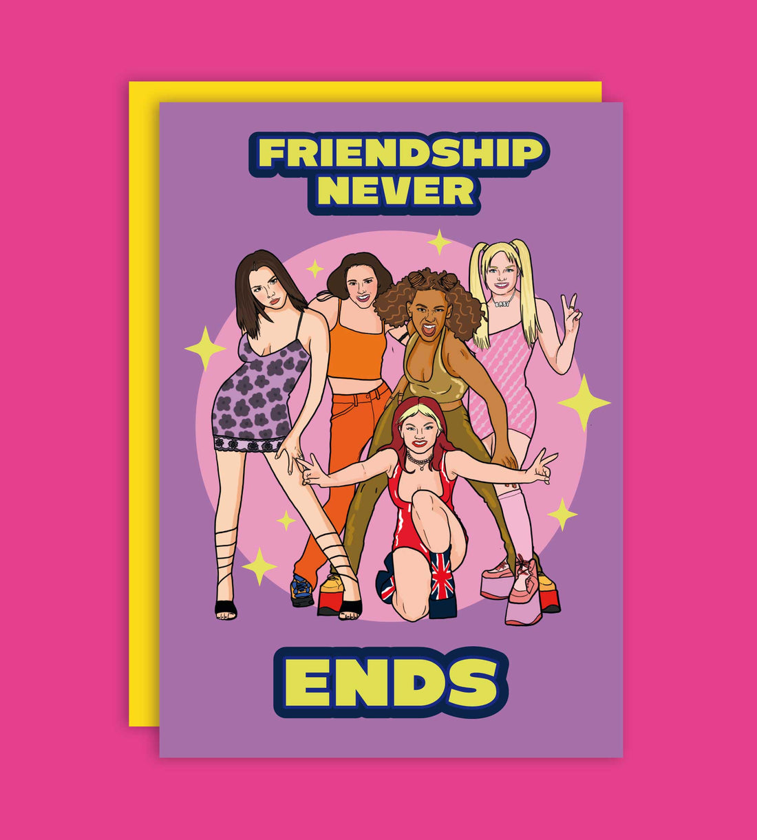 Spice Girls inspireret venskabskort