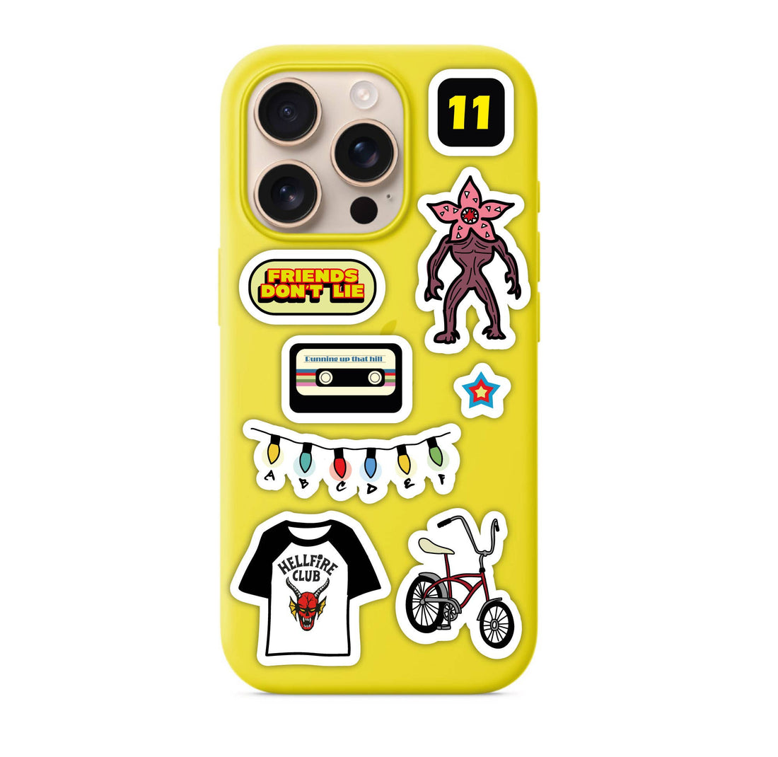 Stranger Things klistermærkeark A5