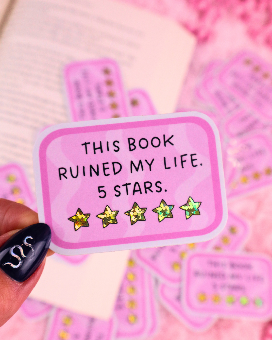 THIS BOOK RUINED MY LIFE. 5 STARS Klistermærke
