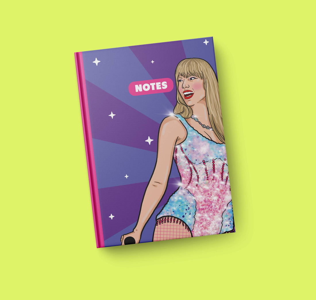 Taylor Shimmer notesbog A5 med glittermotiv