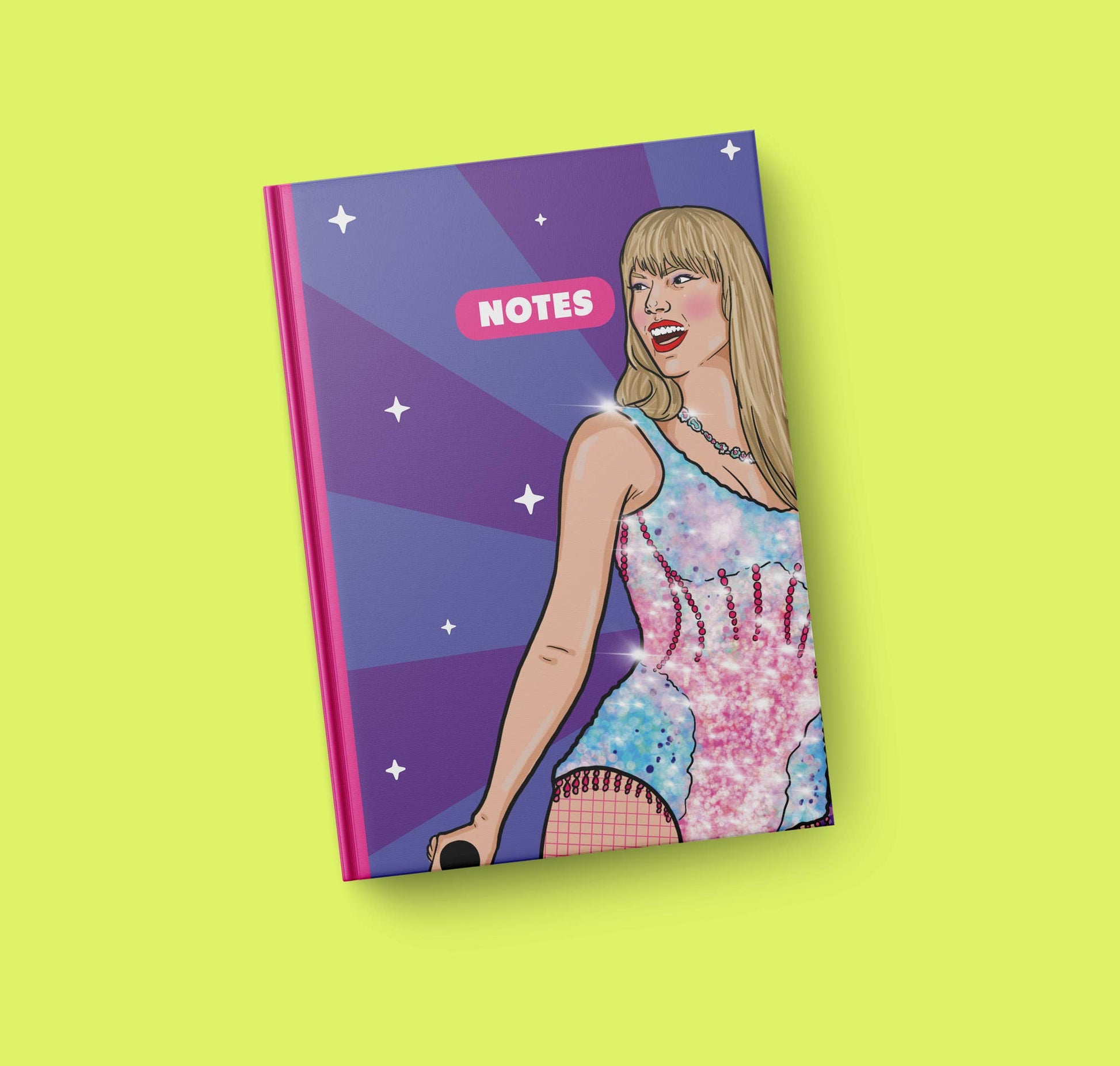 Taylor Shimmer notesbog A5 med glittermotiv