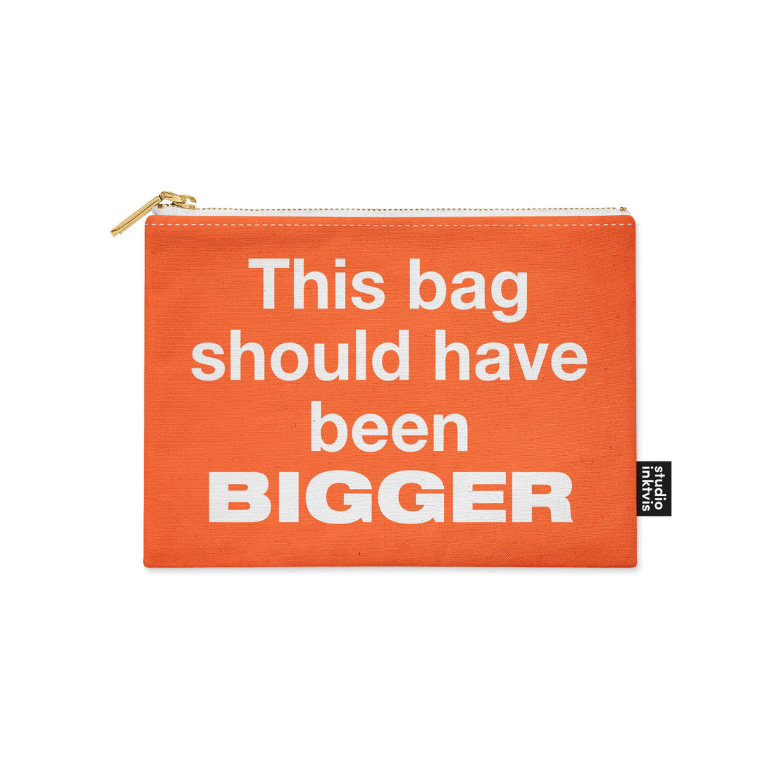 This bag should have been bigger orange makeup pung