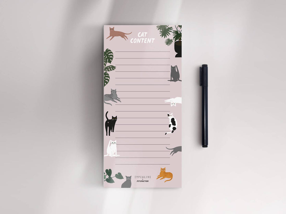 CAT CONTENT to do notesblok