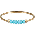 Turkis Guldbelagt Antistress Ring