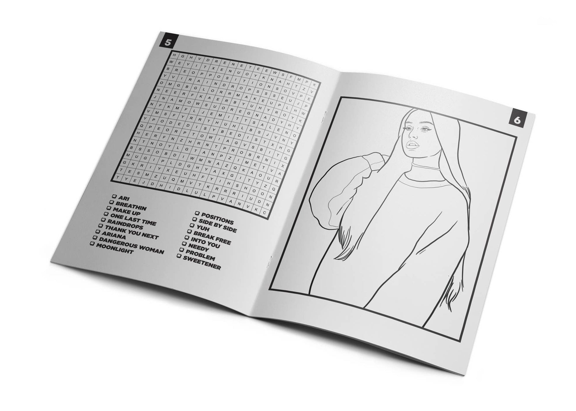 Uofficiel Ariana Grande malebog i kompakt format