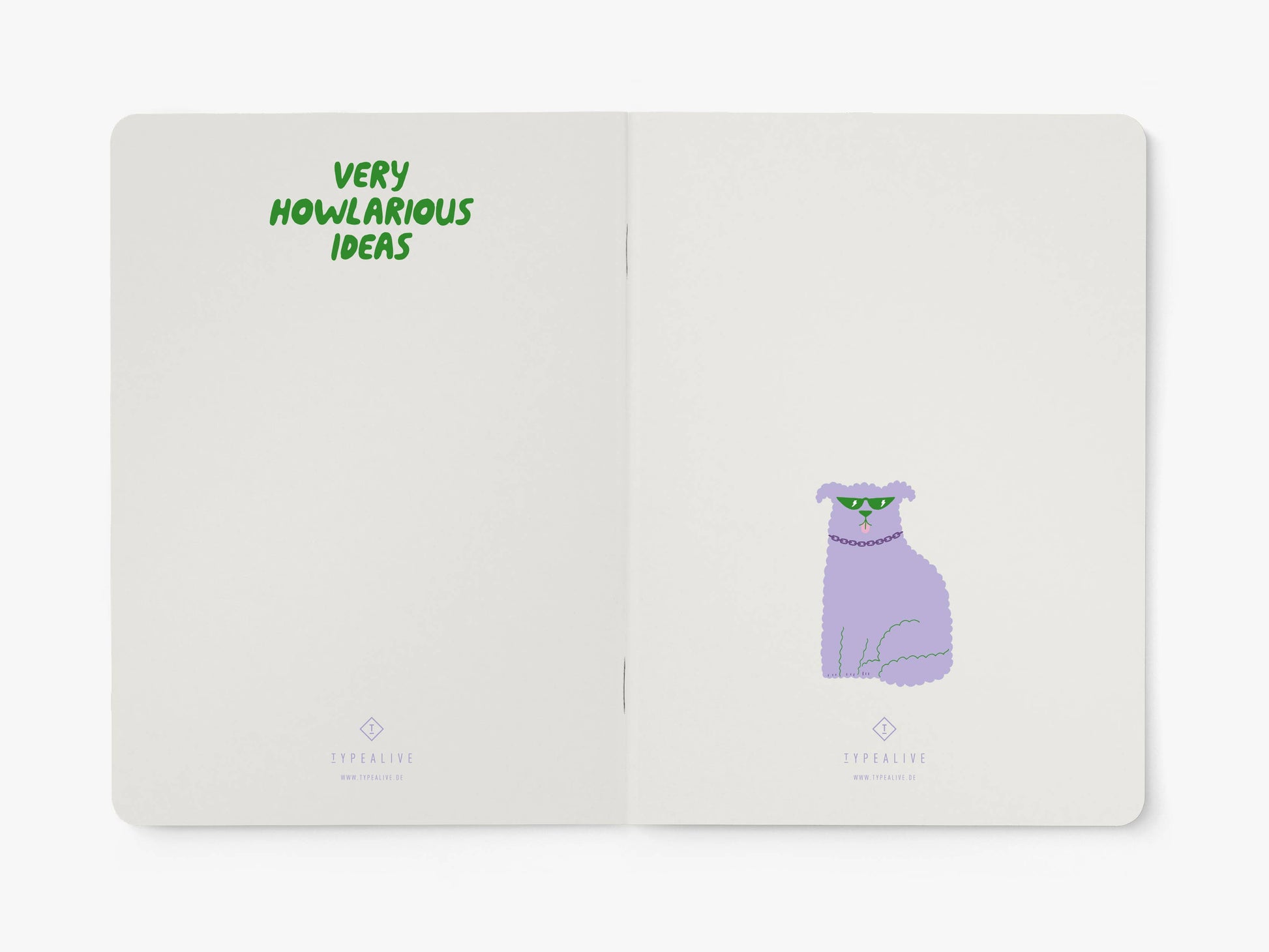 VERY HOWLARIOUS IDEAS Notesbog med blanke sider