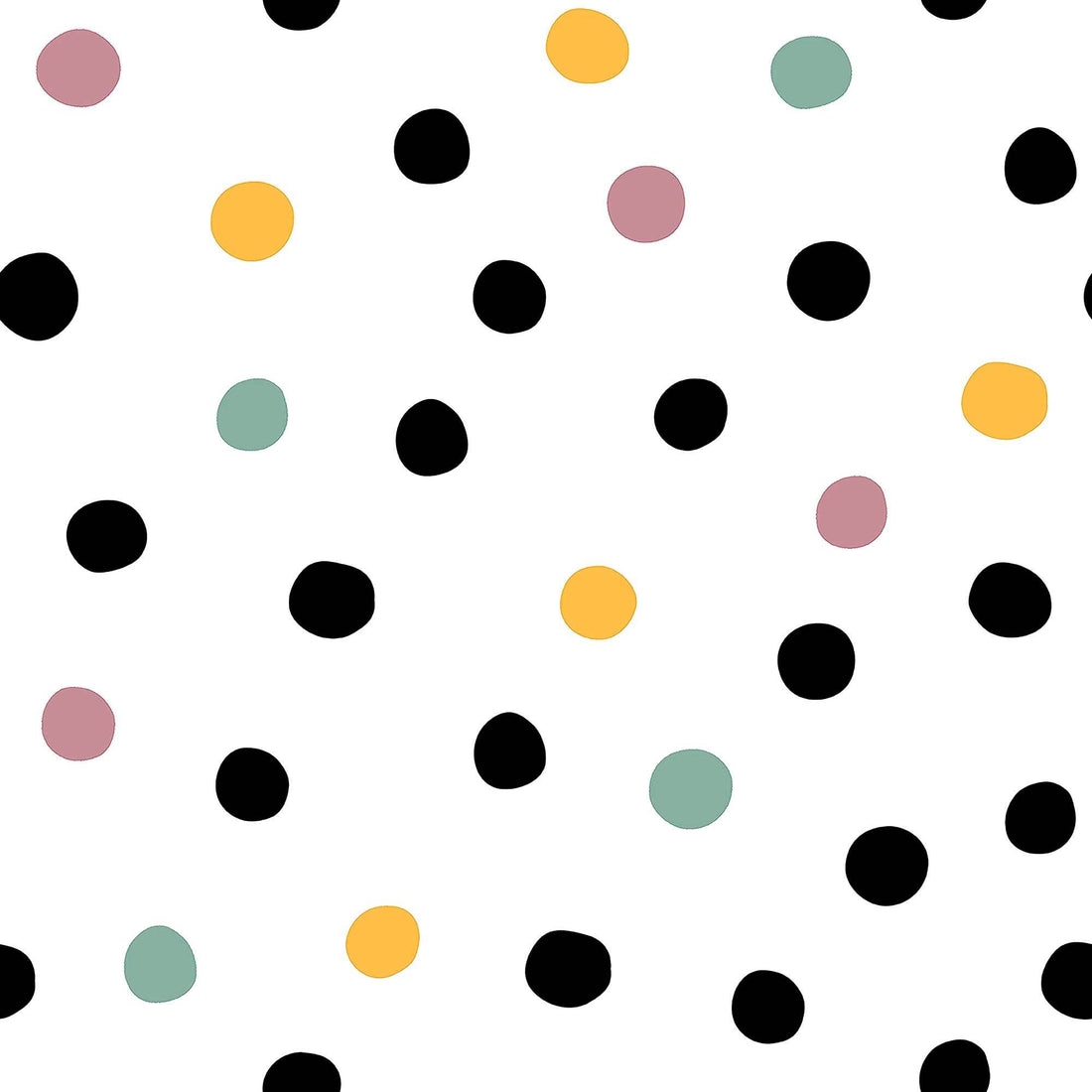 Viskestykke med polkaprikker i bomuld til køkkenet