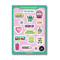 WTF, SO MANY F*CKS A5 Klistermærkeark sjove stickers til mobil