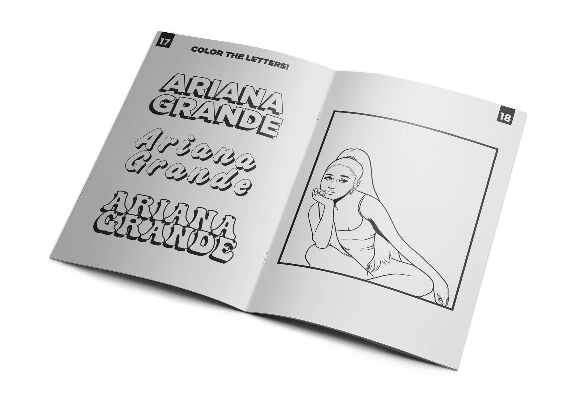 ariana grande malebog for børn og voksne