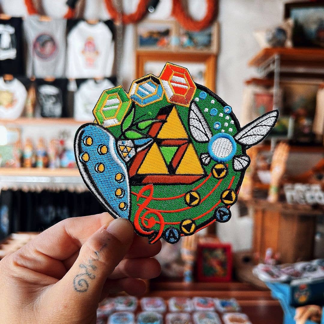 ZELDA OCARINA Strygemærke, stylinginspiration med broderede mærker fra La Barbuda