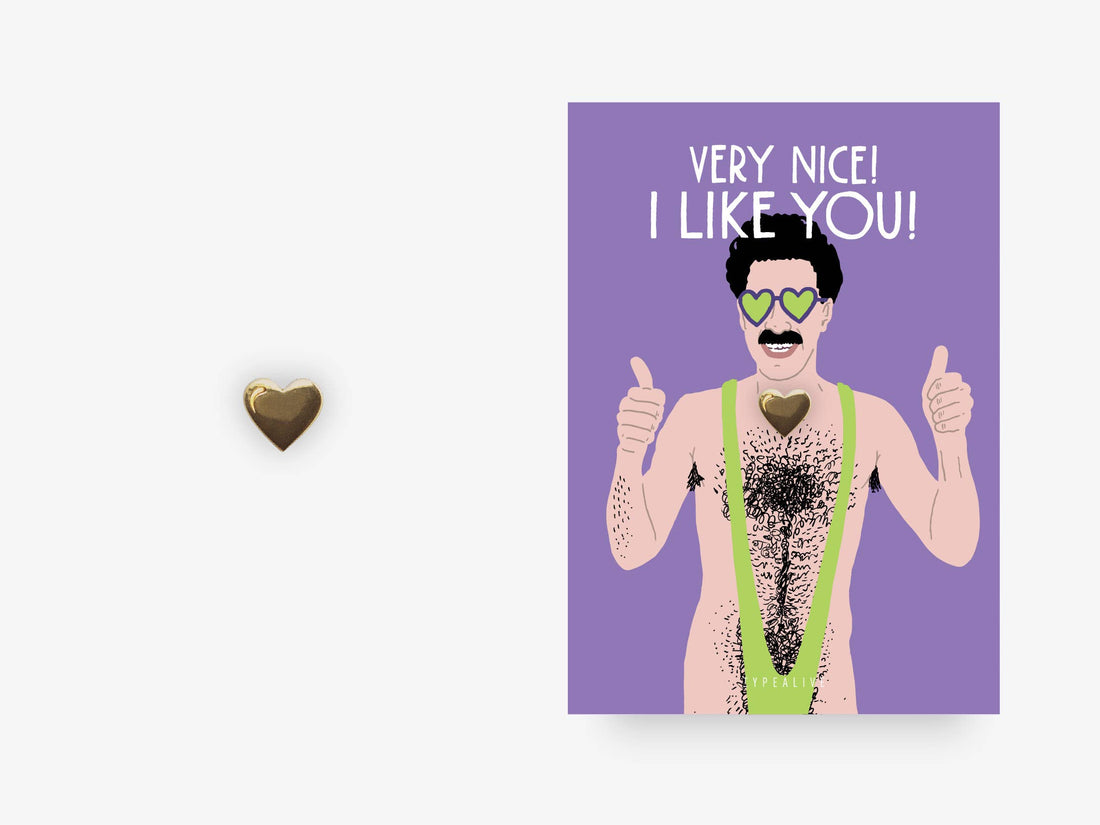 borat hjerte pin sjov