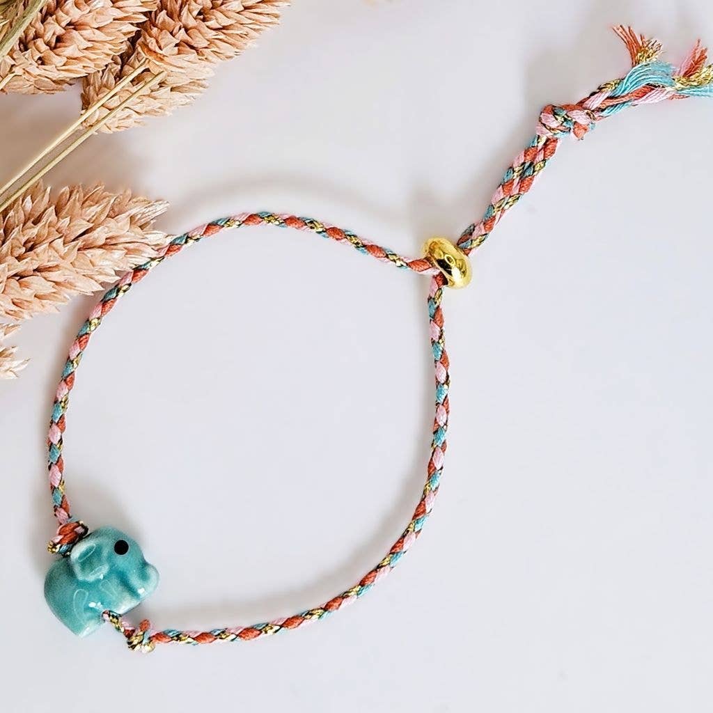 GRØN ELEFANT Charm Armbånd
